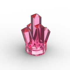 Rock 1 x 1 Crystal 5 Point #30385 Trans-Dark Pink