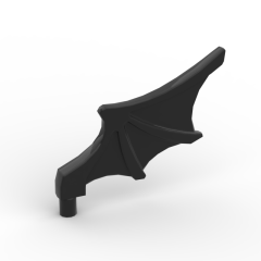 Animal Body Part, Bat Wing with Shaft Chima Bat Wing #15082 Black