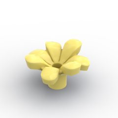 Plant, Flower, Minifig Accessory with 7 Thick Petals and Pin #32606 Bright Light Yellow