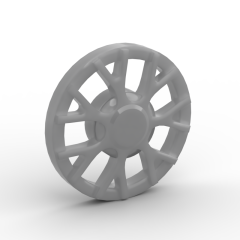 Wheel Cover 10 Spoke T Shape - for Wheel 18976 #18979a Flat Silver