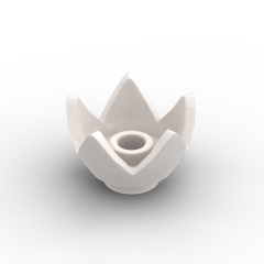 Minifig Crown / Flower / Egg Shell Half #39262 White