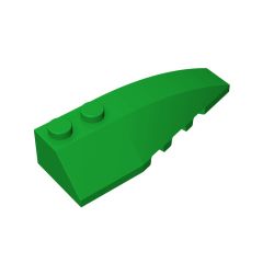 Wedge Curved 6 x 2 Right #41747 Green