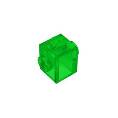 Brick Special 1 x 1 with Studs on 2 Sides #47905 Trans-Green
