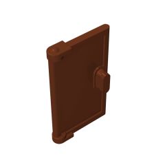Door 1 x 2 x 3 With Vertical Handle, Mold For Tabless Frames #60614 Reddish Brown