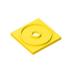 Turntable 4 x 4 Square Base Locking #61485 Yellow