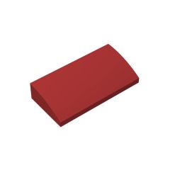 Slope Brick Curved 2 x 4 x 2/3 No Studs, with Bottom Tubes #88930 Dark Red 1 KG