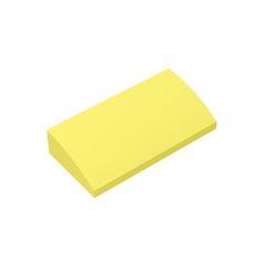 Slope Brick Curved 2 x 4 x 2/3 No Studs, with Bottom Tubes #88930 Bright Light Yellow
