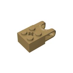 Technic Brick Special 2 x 2 with Ball Receptacle Wide and Axle Hole #92013 Dark Tan