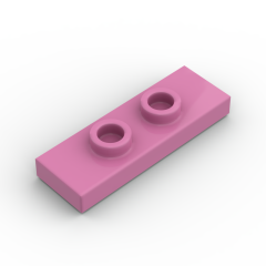 Plate Special 1 x 3 with 2 Studs with Groove and Inside Stud Holder (Jumper) #34103  Dark Pink