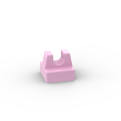 Tile Special 1 x 1 with Clip and Straight Tips #2555 Bright Pink