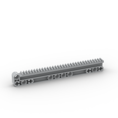 Technic Gear Rack 1 x 14 x 2 with Axle and Pin Holes #18942 Light Bluish Gray