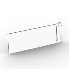 Flag 7 x 3 with Rod #30292 Trans-Clear