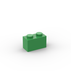 Brick 1 x 2 without Bottom Tube #3065 Bright Green