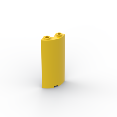 Cylinder Quarter 2 x 2 x 5 (Wall) #30987 Yellow