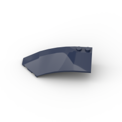 Wedge Curved 8 x 3 x 2 Open Left - Plain #41750  Dark Blue