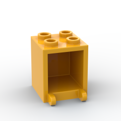 Container, Box 2 x 2 x 2 #4345 Bright Light Orange