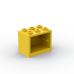 Container, Cupboard 2 x 3 x 2 - Hollow Studs #4532b Yellow