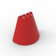 Cone, Half 8 x 4 x 6 #47543 Red