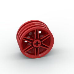 Wheel 30mm D. x 14mm (For Tire 43.2 x 14) #56904 Red