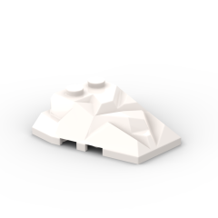 Wedge 4 x 4 Fractured Polygon Top #64867 White