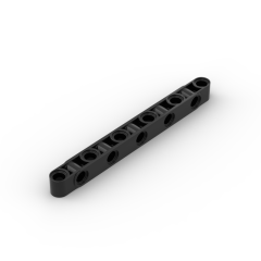 Technic Beam 1 x 11 Thick with Alternating Holes #73507 Black