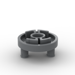 Rotation Joint Socket with 2 Pins #80563 Dark Bluish Gray