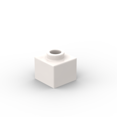 Plate 1 x 1 x 2/3 with Open Stud #86996 White