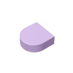 Tile, Round 1 x 1 Half Circle Extended (Stadium) #24246 Lavender 1 KG
