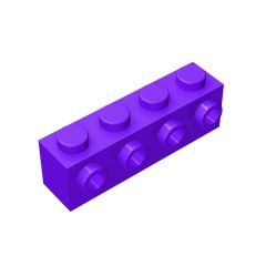 Brick Special 1 x 4 with 4 Studs on One Side #30414 Dark Purple