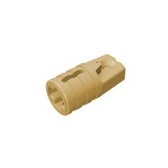 Hinge Cylinder 1 x 2 Locking with 1 Finger and Axle Hole On Ends #30552 Tan