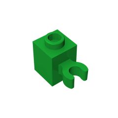 60475b Brick Special 1 x 1 with Clip Vertical #60475 Green
