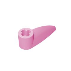Technic Tooth 1 x 3 with Axle Hole - Rounded Underside #41669 Bright Pink
