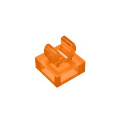 Tile Special 1 x 1 with Clip and Straight Tips #2555 Trans-Orange
