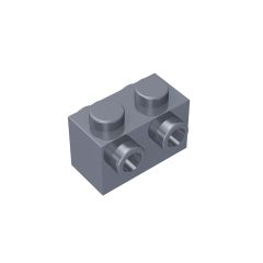 Brick Special 1 x 2 with Studs on 2 Sides #52107 Flat Silver