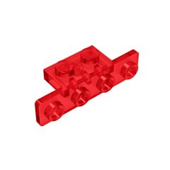 Bracket 1 x 2 - 1 x 4 - Rounded Corners #10201 Trans-Red