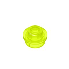 Plate, Round 1 x 1 with Open Stud #85861 Trans-Bright Green