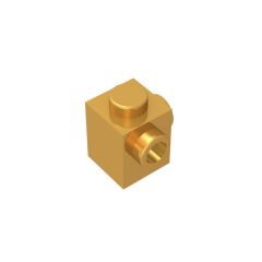Brick Special 1 x 1 with Studs on 2 Adjacent Sides #26604 Pearl Gold