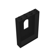 Panel 1 x 4 x 5 with Arched Window #60808  Black