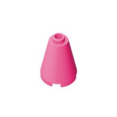 Cone 2 x 2 x 2 with Completely Open Stud #14918 Dark Pink
