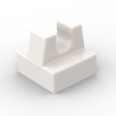 Tile Special 1 x 1 with Clip and Straight Tips #2555 White