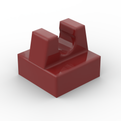 Tile Special 1 x 1 with Clip and Straight Tips #2555 Dark Red 10 pieces