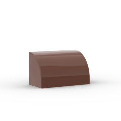 Brick Curved 1 x 2 x 1 No Studs #37352 Reddish Brown