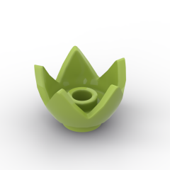 Minifig Crown / Flower / Egg Shell Half #39262 Lime