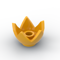 Minifig Crown / Flower / Egg Shell Half #39262 Bright Light Orange