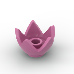 Minifig Crown / Flower / Egg Shell Half #39262 Dark Pink