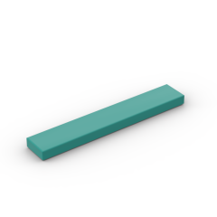 Tile 1 x 6 with Groove #6636 Dark Turquoise