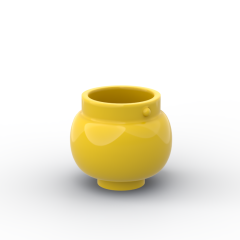 Minifig Pot Small with Handle Holders #98374 Yellow