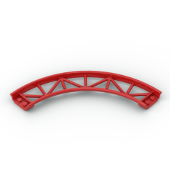 Vehicle Track, Roller Coaster, Curve #25061 Red