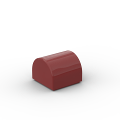 Brick Curved 1 x 1 x 2/3 Double Curved Top, No Studs #49307 Dark Red