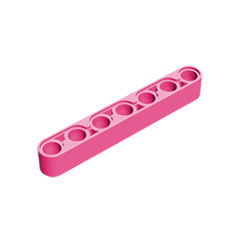 Technic Beam 1 x 7 Thick #32524 Dark Pink Gobricks